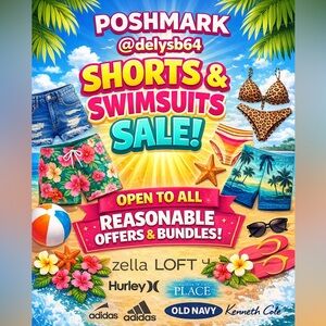 Check out my closet for men’s, womens, and kids shorts and bathing suits